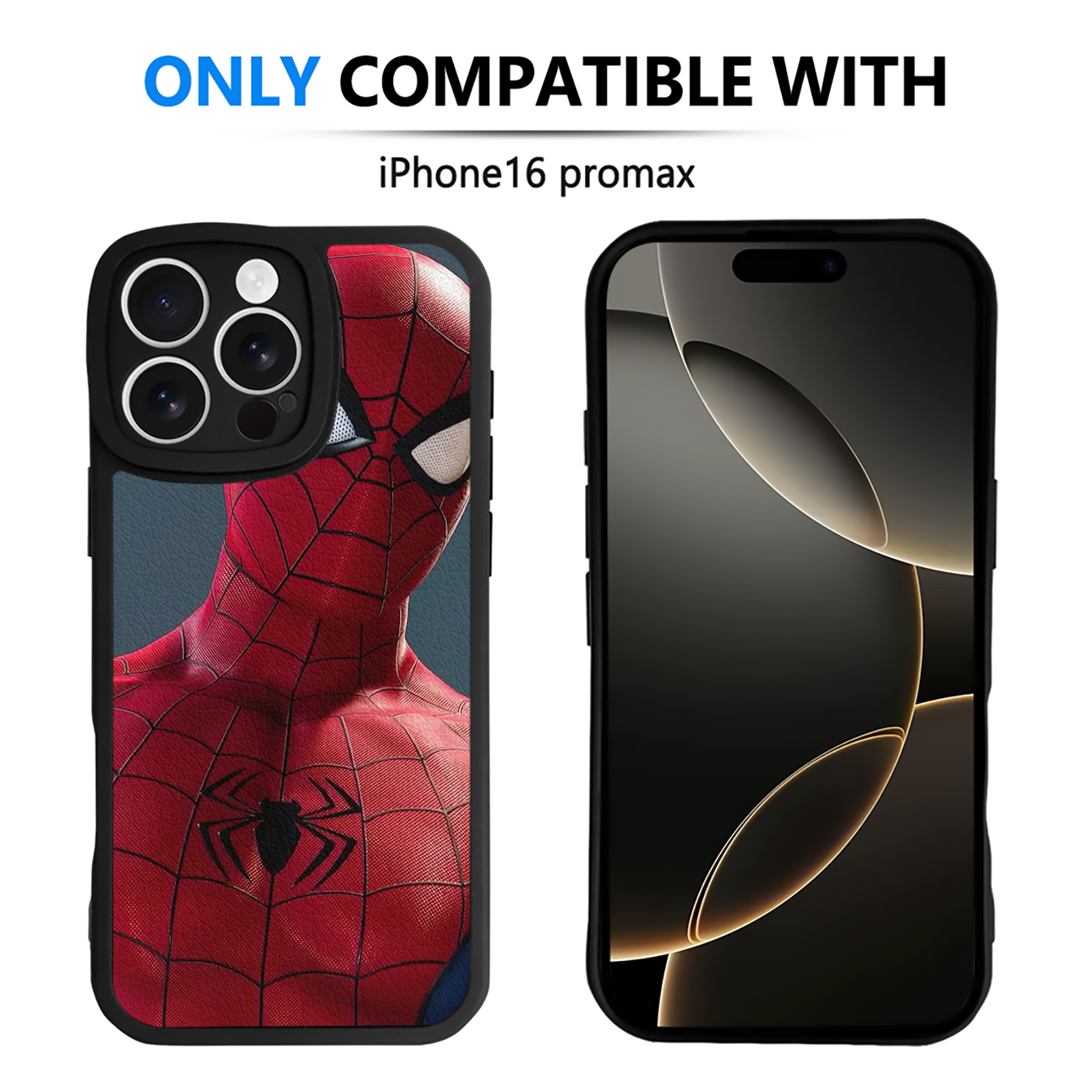 （画像用） Spider Man スパイダーマン 【iPhone 16シリーズ対応】シリコンスマホケース（レザー調） 材質：シリコン